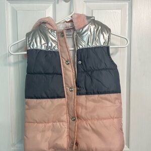 Little Lass Silver, Blue, and Pink Vest